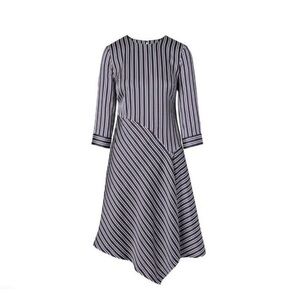 Banana Republic Striped Navy Purple White Dress